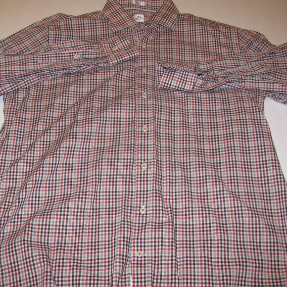 Peter Millar Long Sleeve Plaid Dress  Mens XL Button Down - Picture 2 of 5